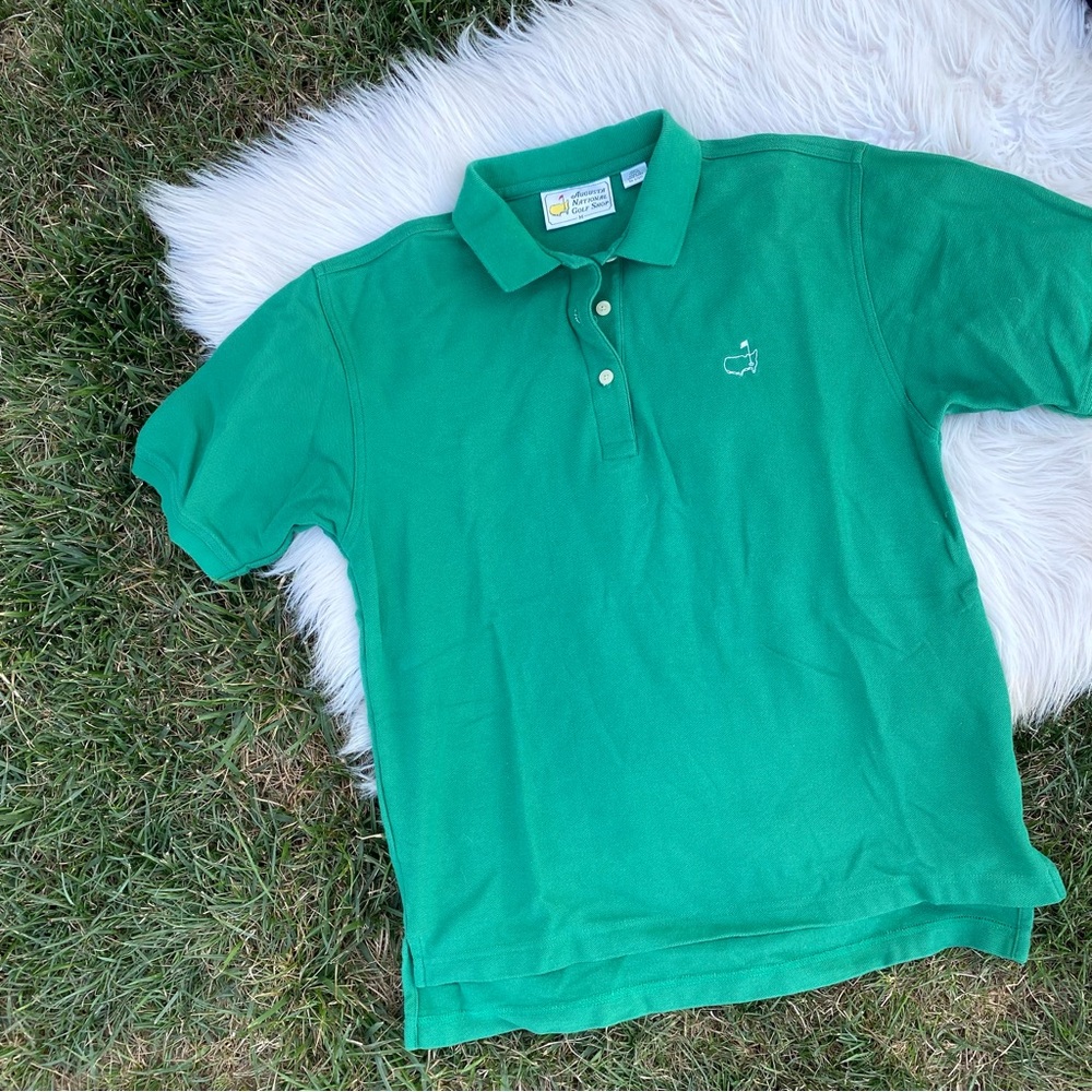 Vintage Masters green Augusta knit polo medium